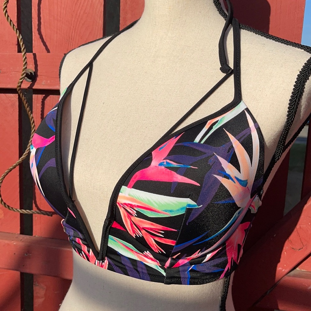 Victoria Secret PINK Bikini Top S-DDI Floral